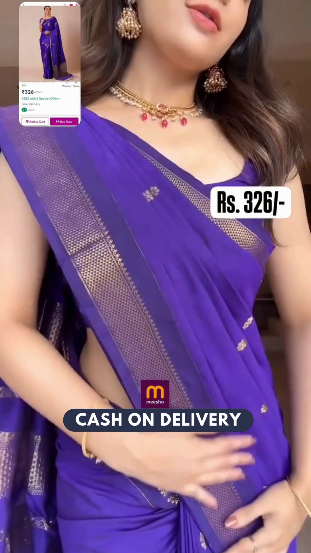 Women Kanjeevaram Silk Saree with Blouse Piece | FS