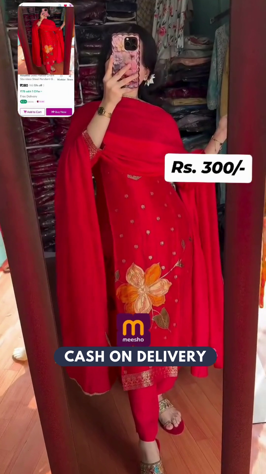 Women Silk Blend Kurti Pant Dupatta Set