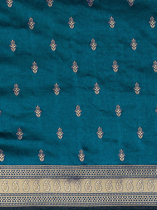 Ethnic Motif Woven Design Zari Banarasi Saree