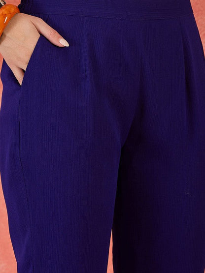 Women Embroidered Straight Kurta with Pants & Dupatta Set | XL