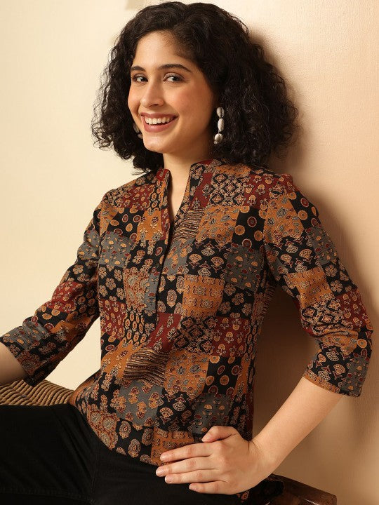 Ethnic Motifs Printed Straight Kurta