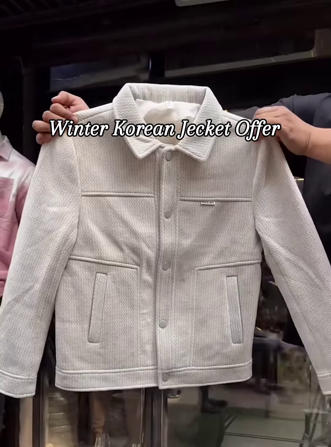 Trendy Grey Winter Korean Jacket – Cozy Up in Ultimate Style! ❄️🧥 - Image 3