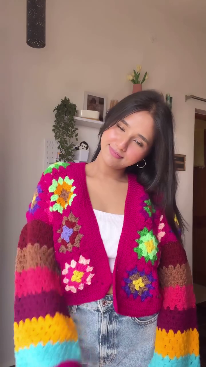 Hand‑Crocheted Bloom Cardigan – Vibrant, Cozy, and Insta‑Ready 🌸✨ - Image 2