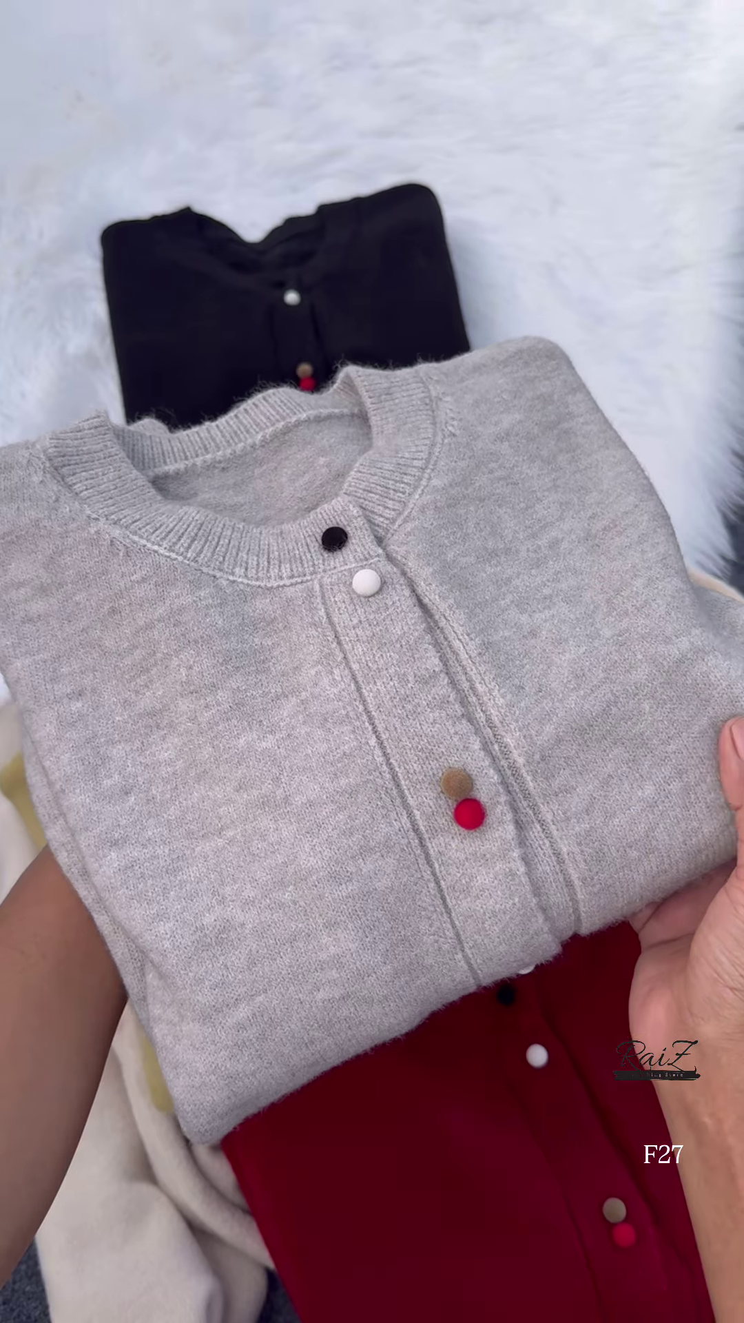 Colorful Buttoned Sweater Collection 🧶 Available in Red, Beige, Yellow, Gray & Black - Image 6