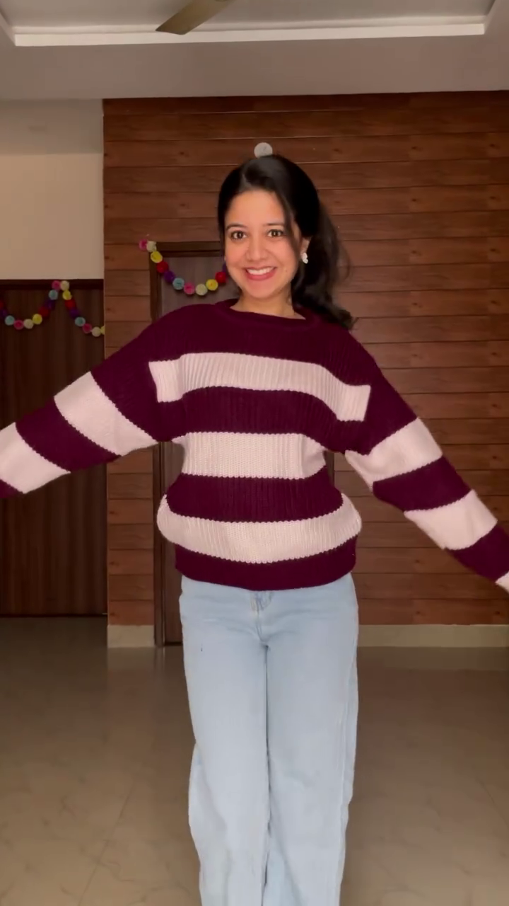 Graphic Knit Sweater Combos 🧶 Paired with Light Blue Jeans – Heart, Flame & Stripe Variants