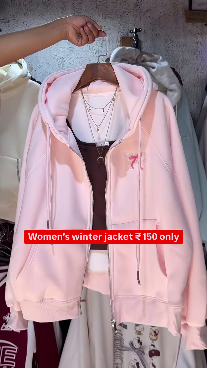Women's Hooded Winter Jackets 🧥❄️ – Soft Padded Layers in Gray, Pink & Blue Variants