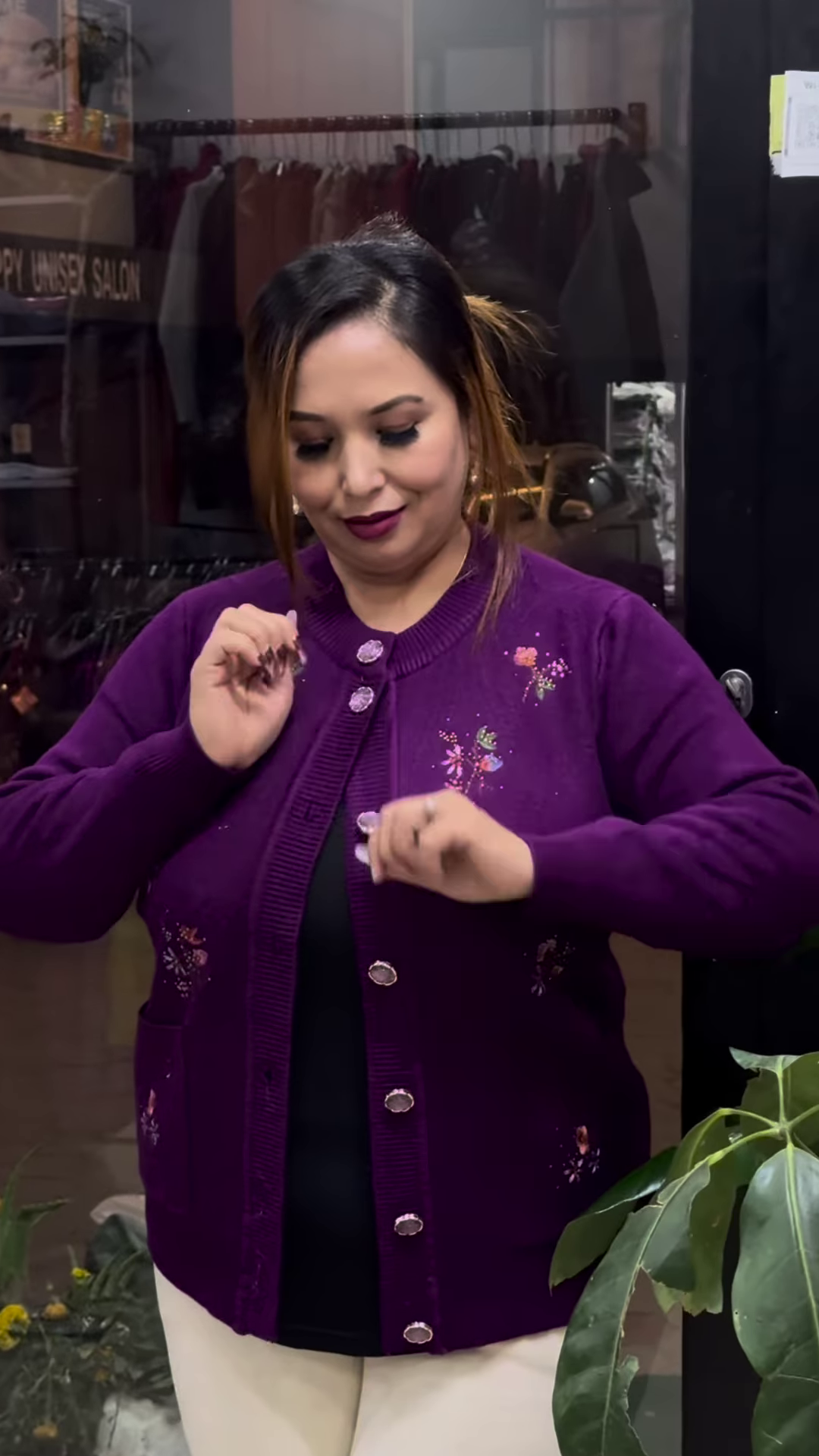 Embroidered Knit Cardigans 🧥🌸 – Available in 10 Vibrant Colors with Floral & Textured Detailing - Image 3